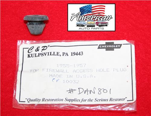 DAN CHEV 55-57 COWL TOP OUTER CORNER BUMPER RUBBER 27844