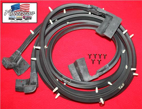 RW CHEV 59-60 4 DOOR HARDTOP REAR DOOR WEATHERSTRIPS - PAIR 27814