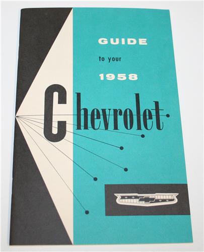 1958 CHEVROLET NEW VEHICLE OWNERS GUIDE 20204