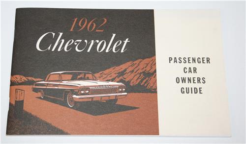 1962 CHEVROLET NEW VEHICLE OWNERS GIUDE 20238