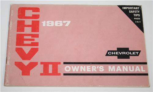 1967 CHEVY II NEW VEHICLE OWNERS GUIDE 20312
