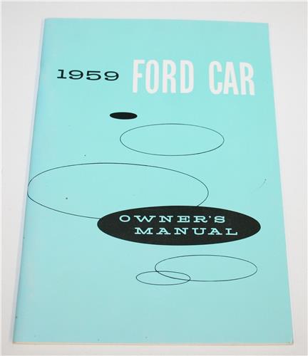 1959 FORD NEW VEHICLE OWNERS GIUDE 20215