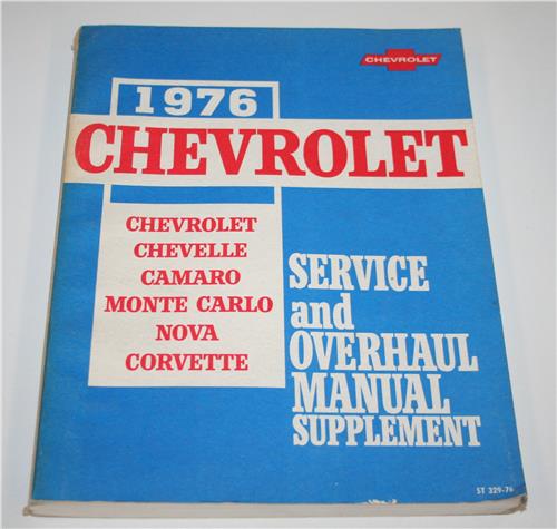 1976 CHEV WORKSHOP SERVICE MANUAL SUPPLEMENT 20401