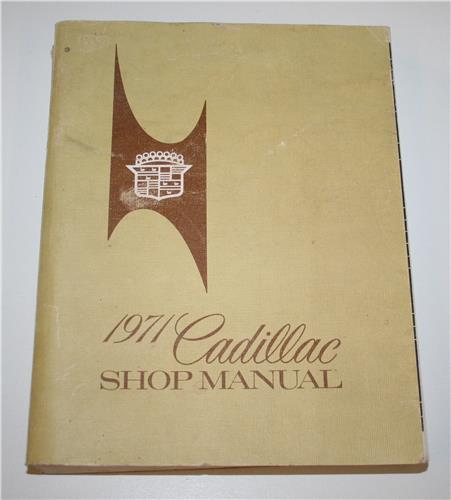 1971 CADILLAC WORKSHOP MANUAL 20362
