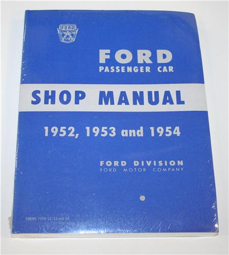 1952-1954 FORD WORKSHOP MANUAL 20162