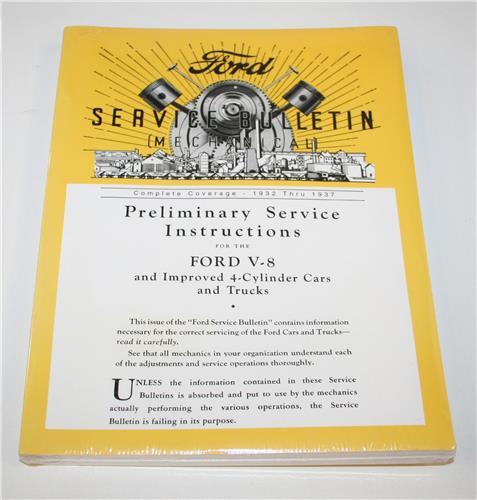 FORD 1932-1937 SERVICE BULLETINS 20126
