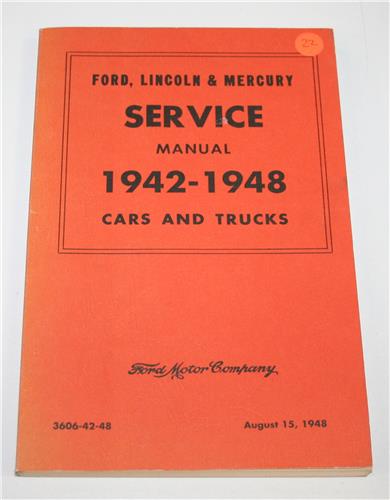 1942-1948 FORD CAR AND TRUCK WORKSHOP MANUAL 20140