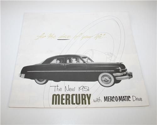 SB MERCURY 1951 FOLD OUT SALES BROCHURE 20156
