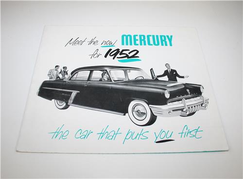 SB MERCURY 1952 FOLD OUT SALES BROCHURE 20159