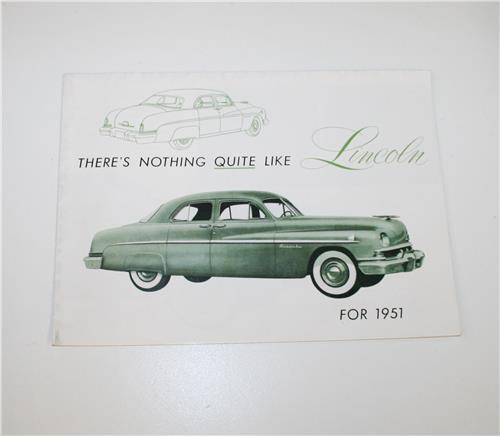 SB LINCOLN 1951 FOLD OUT SALES BROCHURE 20155