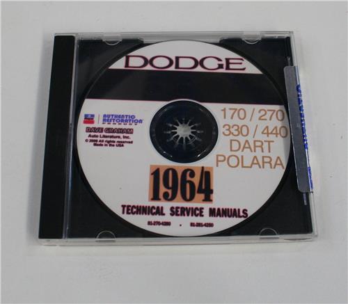 CD DODGE 1964 WORKSHOP MANUAL ON CD 20264