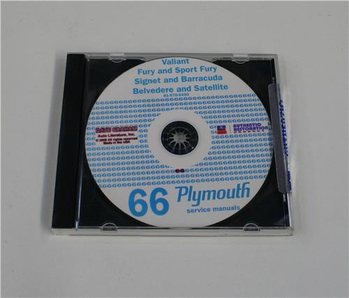 CD PLYMOUTH 1966 WORKSHOP MANUAL ON CD 20301