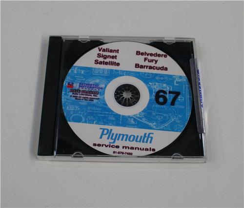 CD PLYMOUTH 1967 WORKSHOP MANUAL ON CD 20316