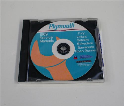 CD PLYMOUTH 1969 WORKSHOP MANUAL ON CD 20336