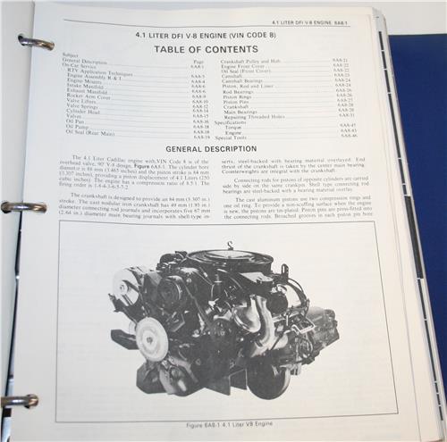 SM CADILLAC 1982 CLIMATE CONTROL AND ENGINE SHOP MANUAL  20416