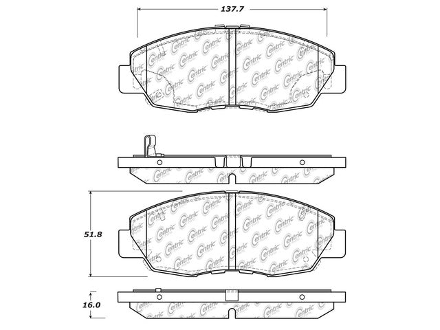 Disc Brake Pad Centric Parts 103.15780
