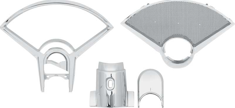 CHEV 55, 56 DASH CLUSTER BEZEL SET (AUTO) 31852