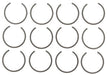 Engine Piston Set MAHLE Clevite 224-3854-0.50MM