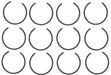 Engine Piston Set MAHLE Clevite 224-3870-0.50MM