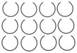 Engine Piston Set MAHLE Clevite 224-3916-0.50MM