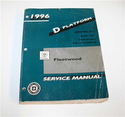 SM CADILLAC 1996 D PLATFORM VOL 2 WORKSHOP MANUAL  20438