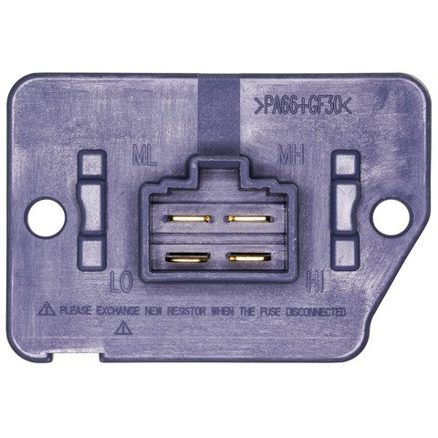 HVAC Blower Motor Resistor WVE 4P1716