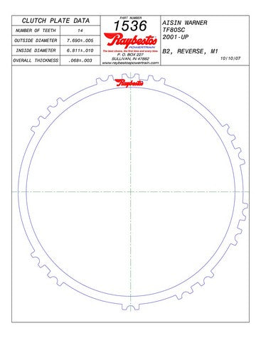 Steel Plates Raybestos Powertrain 511536