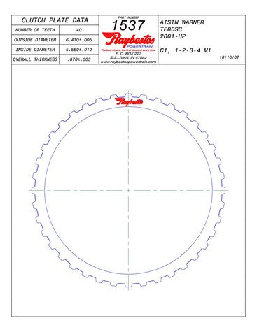 Steel Plates Raybestos Powertrain 511537