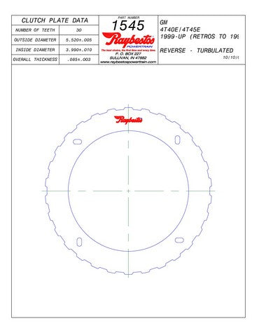Steel Plates Raybestos Powertrain 511545
