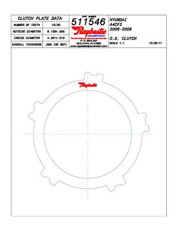 Steel Plates Raybestos Powertrain 511546