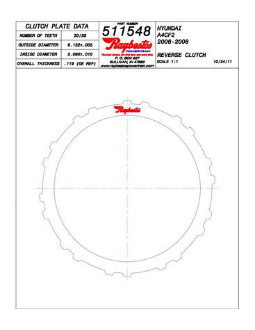 Steel Plates Raybestos Powertrain 511548