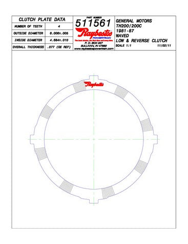 Steel Plates Raybestos Powertrain 511561