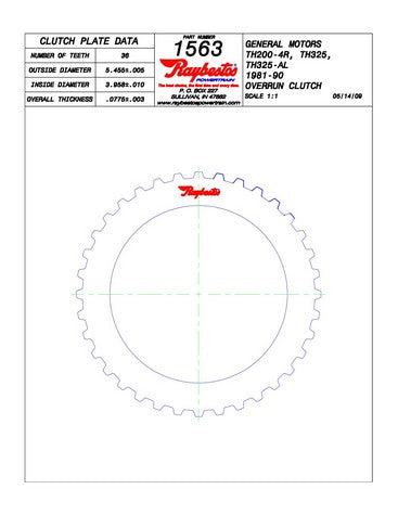 Steel Plates Raybestos Powertrain 511563
