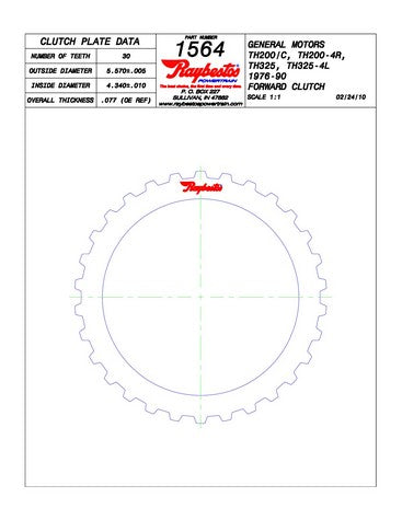 Steel Plates Raybestos Powertrain 511564