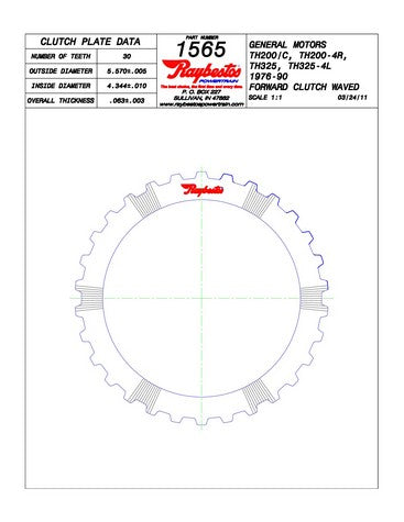 Steel Plates Raybestos Powertrain 511565