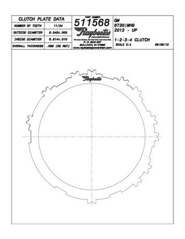 Steel Plates Raybestos Powertrain 511568