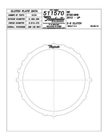 Steel Plates Raybestos Powertrain 511570