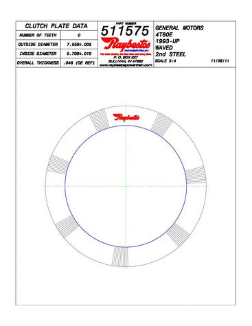 Steel Plates Raybestos Powertrain 511575