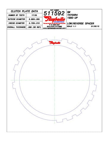Steel Plates Raybestos Powertrain 511592