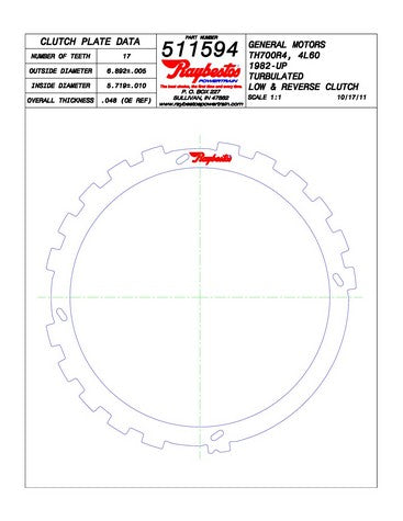 Steel Plates Raybestos Powertrain 511594