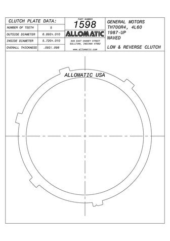 Steel Plates Raybestos Powertrain 511598