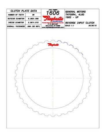 Steel Plates Raybestos Powertrain 511606