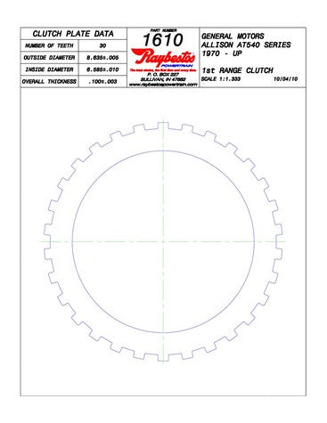 Steel Plates Raybestos Powertrain 511610