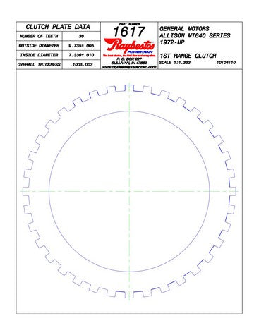 Steel Plates Raybestos Powertrain 511617