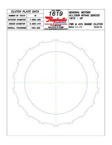 Steel Plates Raybestos Powertrain 511619