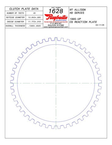 Steel Plates Raybestos Powertrain 511628