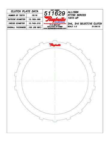 Steel Plates Raybestos Powertrain 511629