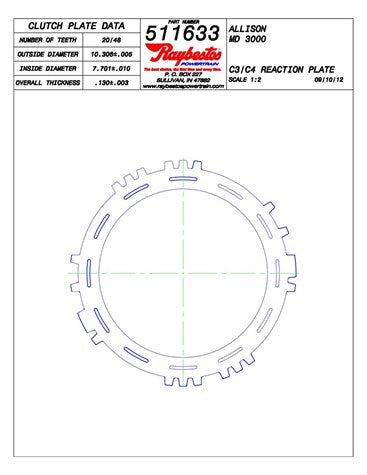 Steel Plates Raybestos Powertrain 511633