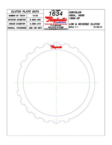 Steel Plates Raybestos Powertrain 511634