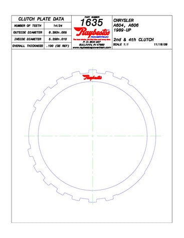 Steel Plates Raybestos Powertrain 511635